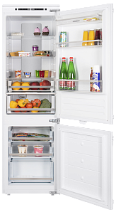 Узкий двухкамерный холодильник Maunfeld MBF177NFWH