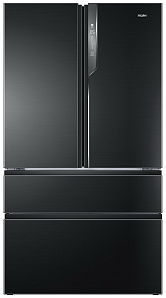 Холодильник Хайер френч дор Haier HB 25 FSNAAA RU black inox
