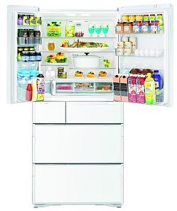 Белый холодильник HITACHI R-G 690 GU XW фото 2 фото 2