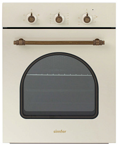 Электрический встраиваемый бежевый духовой шкаф Simfer B 4EO 16017