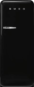 Чёрный маленький холодильник Smeg FAB28RBL5