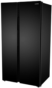Чёрный холодильник Hyundai CS6503FV черное стекло фото 3 фото 3