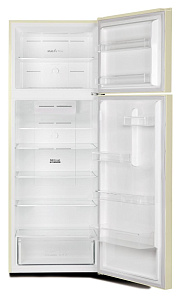 Холодильник с верхней морозильной камерой No frost Hyundai CT5046FBE бежевый фото 2 фото 2