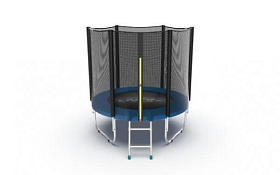 Батут 6 ft с сеткой EVO FITNESS Jump External, диаметр 6ft (синий) фото 2 фото 2