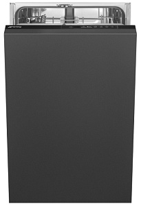 Чёрная посудомоечная машина Smeg ST4512IN