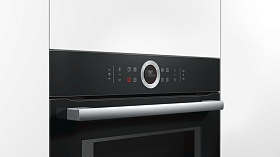 Встраиваемый черный электрический духовой шкаф Bosch CMG633BB1 фото 2 фото 2
