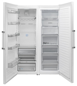 Тихий холодильник с no frost Scandilux SBS 711 EZ 12 W фото 2 фото 2