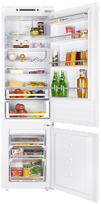 Узкий двухкамерный холодильник Maunfeld MBF193NFFW
