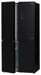 Многодверный холодильник Hyundai CM5005F черное стекло фото 2 фото 2