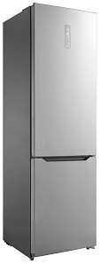 Серебристый холодильник Korting KNFC 62017 X