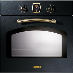 Чёрный электрический встраиваемый духовой шкаф Korting OKB 460 RN