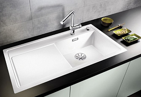 Белая мойка для кухни Blanco ZENAR XL 6S-F чаша справа клапан-автомат InFino®
