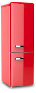Красный холодильник в стиле ретро Maunfeld MFF186NFRR фото 2 фото 2