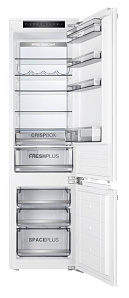 Узкий высокий двухкамерный холодильник Korting KSI 19547 CFNFZ