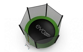 Недорогой батут для детей EVO FITNESS JUMP External, 8ft (зеленый) фото 4 фото 4
