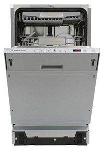 Серебристая узкая посудомоечная машина Schaub Lorenz SLG VI4510