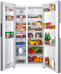 Большой двухдверный холодильник Maunfeld MFF177NFW