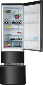 Черный стеклянный холодильник  Haier A2F 737 CBXG фото 4 фото 4