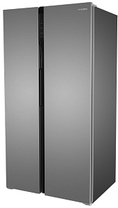 Большой холодильник с двумя дверями Hyundai CS6503FV нержавеющая сталь фото 2 фото 2