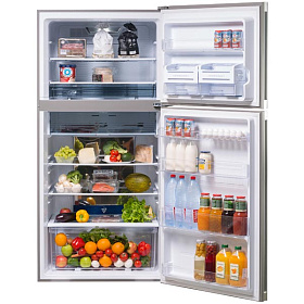 Широкий холодильник с верхней морозильной камерой Sharp SJXG60PMBE фото 2 фото 2