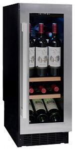 Отдельно стоящий винный шкаф Climadiff Avintage AVU 23 SX чёрный с серебристой рамкой