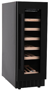 Узкий винный шкаф LIBHOF CX-19 black