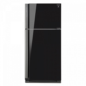 Большой чёрный холодильник Sharp SJ XP59PG BK