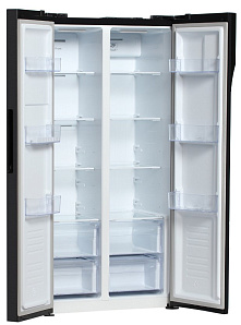 Холодильник 180 см высота Hyundai CS4505F черная сталь фото 2 фото 2