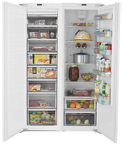 Встраиваемый двухкамерный холодильник Скандилюкс Scandilux SBSBI 524EZ фото 2 фото 2