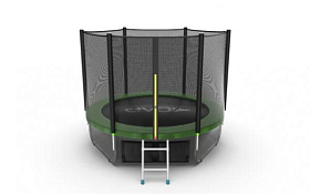 Батут 2,44 м EVO FITNESS JUMP External + Lower net, 8ft (зеленый) + нижняя сеть фото 3 фото 3