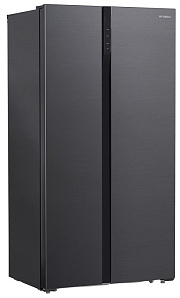 Серебристый холодильник Hyundai CS5003F черная сталь фото 2 фото 2
