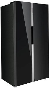 Чёрный холодильник Side-By-Side Maunfeld MFF177NFB фото 4 фото 4