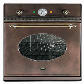 Газовый встраиваемый духовой шкаф 60 см ILVE 600 NVG/RMX copper coloured, ручки хром