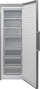 Серебристый холодильник Jacky`s JF FI 1860 нержавеющая сталь