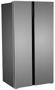 Тихий холодильник с no frost Hyundai CS6503FV нержавеющая сталь