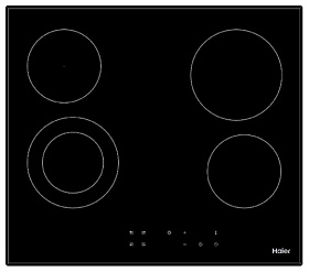 Черная варочная панель Haier HHX-C 64 DVB