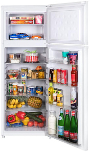 Низкий холодильник с морозильной камерой Maunfeld MFF143W