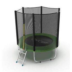 Батут для дачи EVO FITNESS Jump External, диаметр 6ft (зеленый)