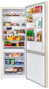 Бежевый холодильник с зоной свежести Maunfeld MFF1857NFBG