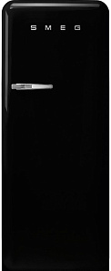 Чёрный маленький холодильник Smeg FAB28RBL3