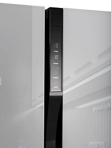 Холодильник с морозильной камерой Hyundai CS6503FV белое стекло фото 4 фото 4