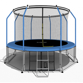 Каркасный батут 3,05 м с сеткой i-Jump ELEGANT 10FT BLUE фото 4 фото 4