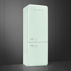 Двухкамерный зелёный холодильник Smeg FAB38RPG5 фото 3 фото 3