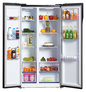 Холодильник 178 см высотой Hyundai CS5003F черная сталь фото 4 фото 4