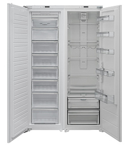 Встраиваемый двухстворчатый холодильник Scandilux SBSBI 524EZ