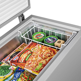 Маленький серебристый холодильник Maunfeld MFL200GR фото 4 фото 4