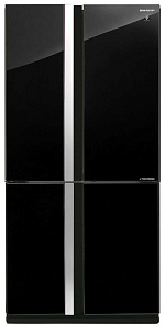 Чёрный холодильник с No Frost Sharp SJGX98PBK