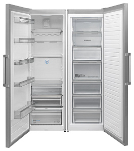 Широкий двухдверный холодильник Scandilux SBS 711 EZ 12 X фото 3 фото 3