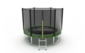 Детский батут для дачи с сеткой EVO FITNESS JUMP External, 8ft (зеленый) фото 2 фото 2