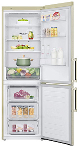 Двухкамерный холодильник  no frost LG GA-B 459 BEGL бежевый